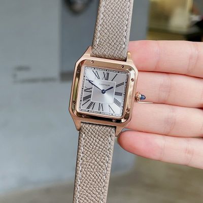Cartier Santos Watch Dumont Stainless Steel 32*43MM Gold/Rose gold/Silver Bezel Couple Watch